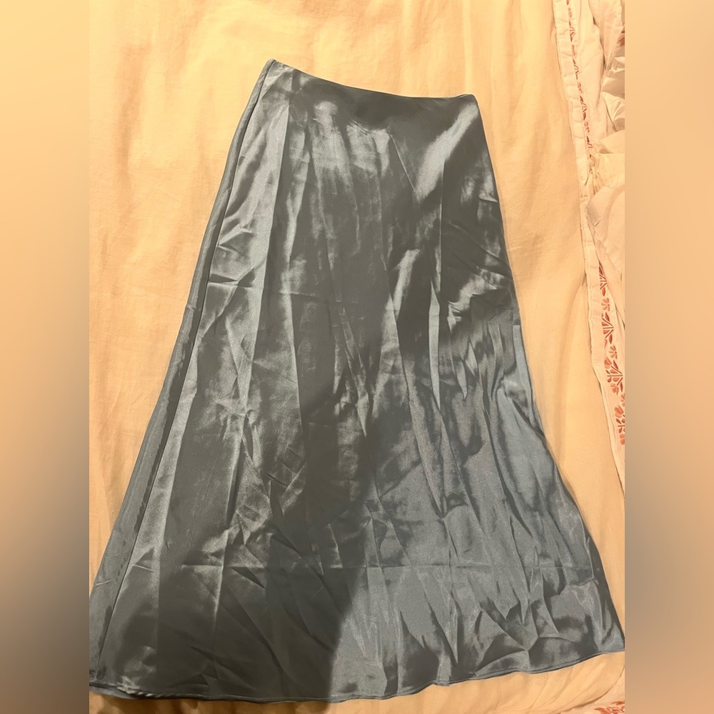 silk midi skirt